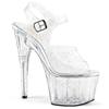 Pleaser - ADORE708MMG Sandale à bride à la cheville, Pole dance chaussures - Chaussures de pole dance - Transparent Product image